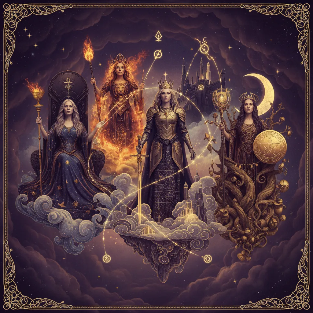 Reinas del Tarot: Significado y Simbolismo de los Arcanos Menores