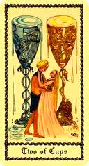 2 de copas en posición invertida - Tarot10