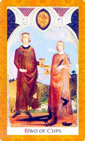 2 de copas en posición vertical - Tarot10