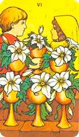 6 de Copas en posición vertical - Tarot10