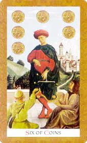 6 de oros en posición invertida - Tarot10