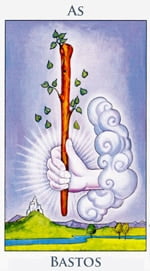 As de Bastos - Arcanos Menores del Tarot - Radiant