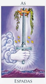As de Espadas - Arcanos Menores del Tarot - Radiant