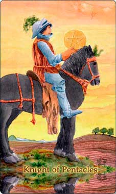 Caballero de Oros en posición invertida - Tarot10