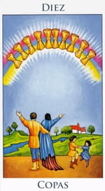 Diez de Copas - Arcanos Menores del Tarot - Radiant