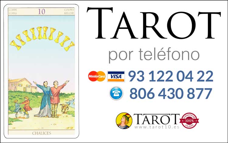 Diez de Copas de los Arcanos Menores del Tarot - Tarot telefónico
