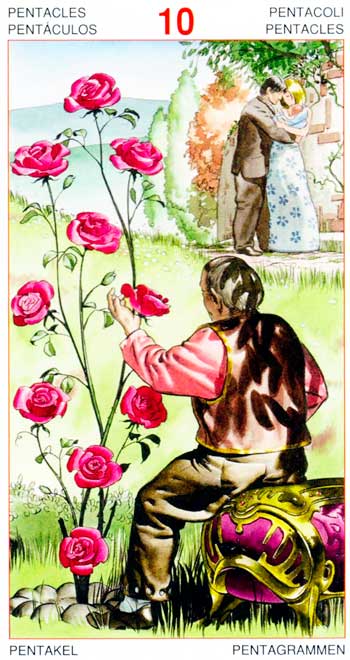 Diez de Oros - Arcanos Menores - Golden Dawn Tarot