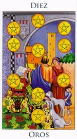 Diez de Oros - Arcanos Menores del Tarot - Radiant