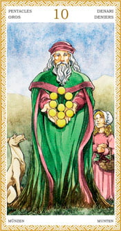 Diez de Oros - Arcanos Menores del Tarot