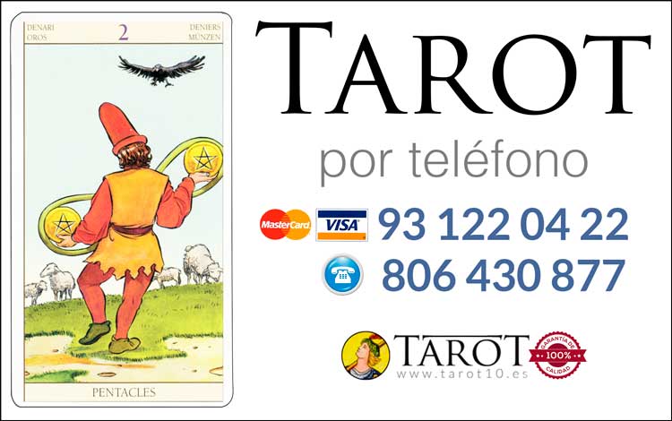 Dos de Oros de los Arcanos Menores del Tarot - Tarot por Teléfono