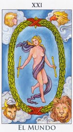 EL MUNDO - IV - Arcanos Mayores del Tarot