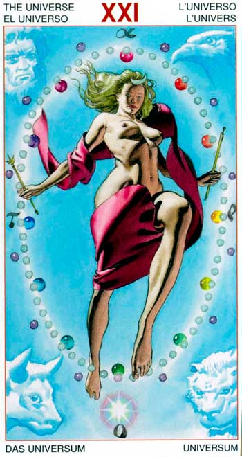 El Mundo o El Universo - Arcanos Mayores - Golden Dawn Tarot