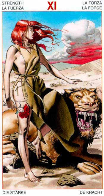 La Fuerza - Arcanos Mayores - Golden Dawn Tarot