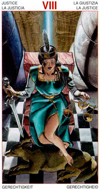 La Justicia - Arcanos Mayores - Golden Dawn Tarot