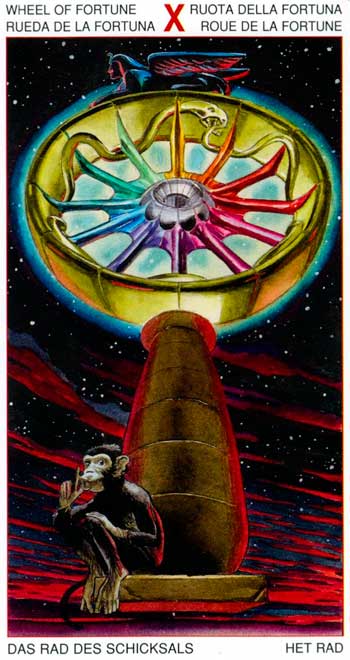 La Rueda de la Fortuna - Arcanos Mayores - Golden Dawn Tarot