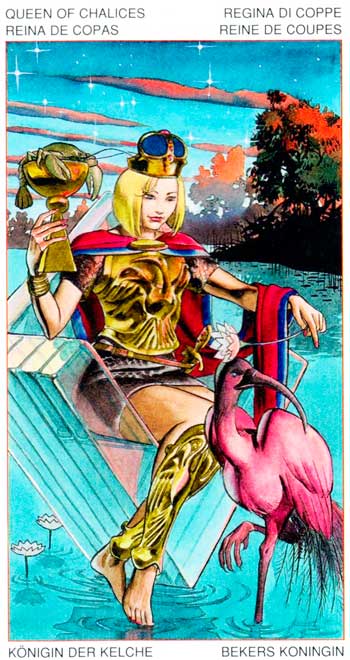 Reina de Copas - Arcanos Menores - Golden Dawn Tarot