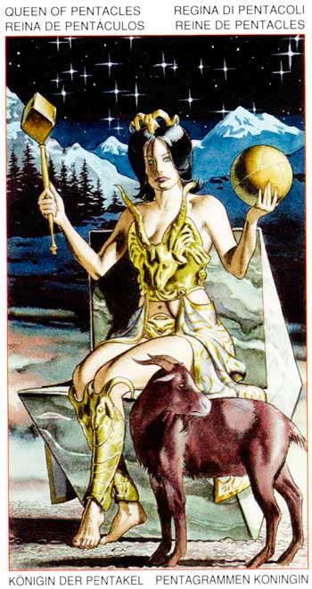 Reina de Oros - Arcanos Menores - Golden Dawn Tarot