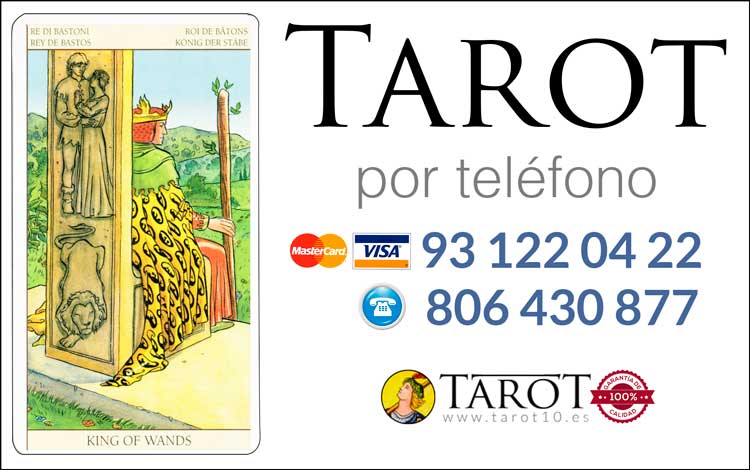 Rey de Bastos de los Arcanos Menores del Tarot - Tarot por Teléfono