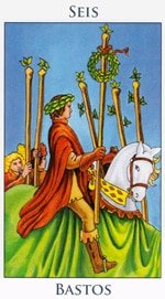 Seis de Bastos - Arcanos Menores del Tarot - Radiant