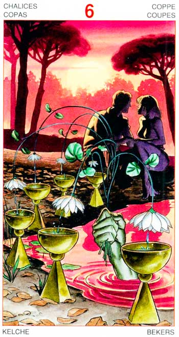 Seis de Copas - Arcanos Menores - Golden Dawn Tarot