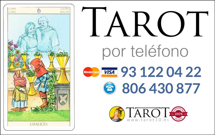Seis de Copas de los Arcanos Menores del Tarot - Tarot por Teléfono