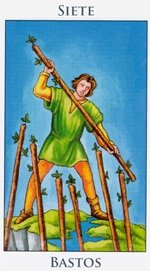 Siete de Bastos - Arcanos Menores del Tarot - Radiant