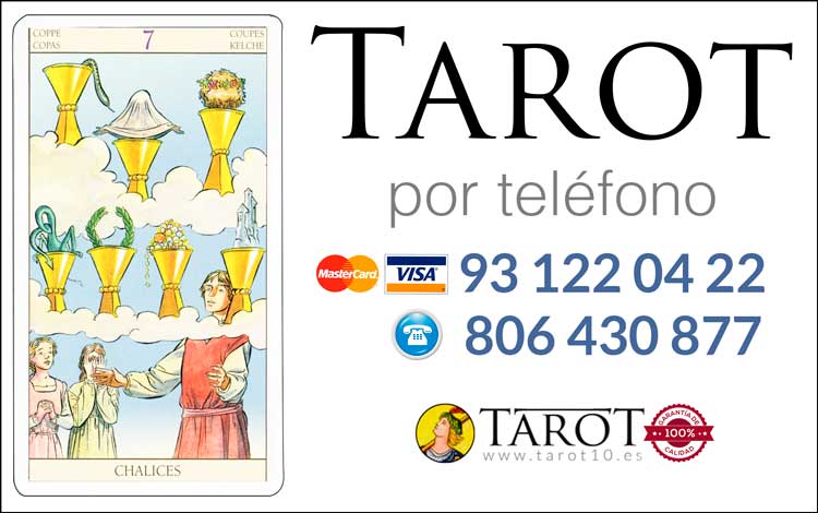 Siete de Copas de los Arcanos Menores del Tarot - Tarot por Teléfono