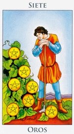 Siete de Oros - Arcanos Menores del Tarot - Radiant