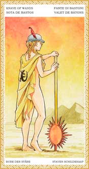 Sota de Bastos - Arcanos Menores del Tarot