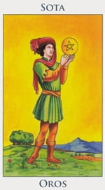 Sota de Oros - Arcanos Menores del Tarot - Radiant