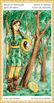 Sota de Oros - Arcanos Menores del Tarot