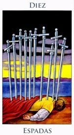 Diez de Espadas - Arcanos Menores del Tarot - Radiant