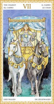 El Carro - Arcanos Mayores del Tarot Dorado