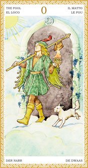 El Loco - Arcanos Mayores del Tarot Dorado