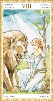 La Fuerza - Arcanos Mayores del Tarot Dorado