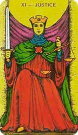 La Justicia en posición inversa - Arcanos Mayores del Tarot - Tarot10