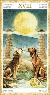 La Luna - Arcanos Mayores del Tarot Dorado