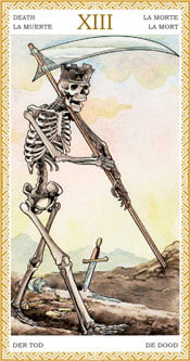 La Muerte - Arcanos Mayores del Tarot Dorado