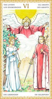 Los Enamorados - Arcanos Mayores del Tarot Dorado