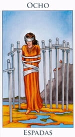 Ocho de Espadas - Arcanos Menores del Tarot - Radiant