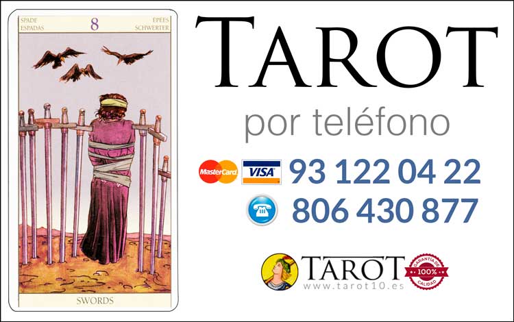 Ocho de Espadas de los Arcanos Menores del Tarot - Tarot por Teléfono