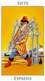 Siete de Espadas - Arcanos Menores del Tarot - Radiant