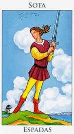 Sota de Espadas - Arcanos Menores del Tarot - Radiant