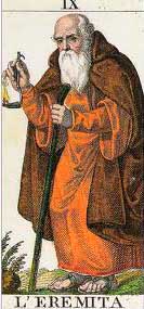 El Ermitaño en posición invertida - Tarot10